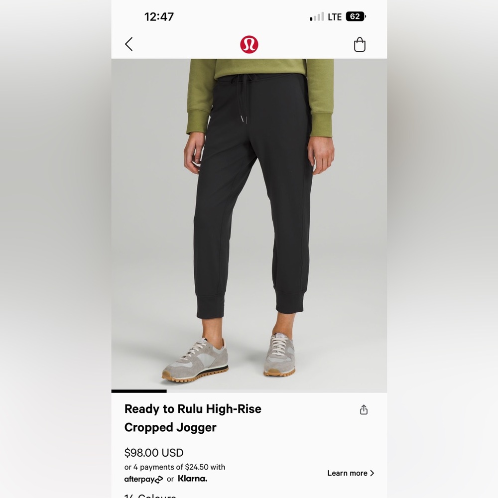 Lululemon READY TO RULU JOGGER CROP